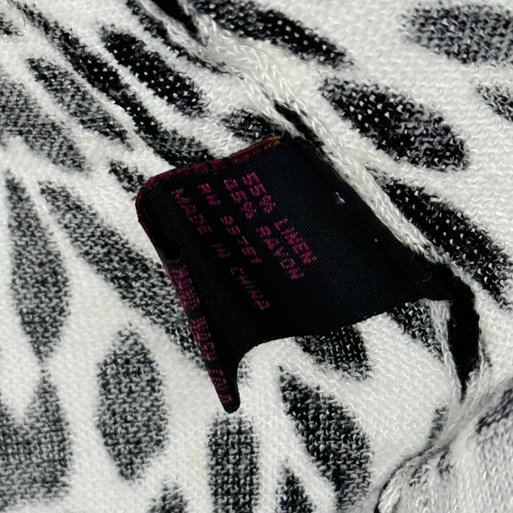 Etoile Leopard Print Open Front Cardigan Sweater black linen blend size medium - Picture 3 of 10